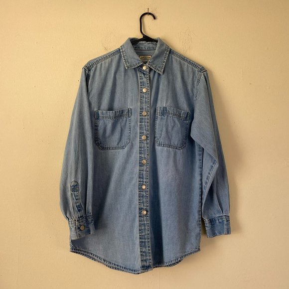 St. John's Bay Denim Collection Button-Up Shirt size S - Picture 11 of 16